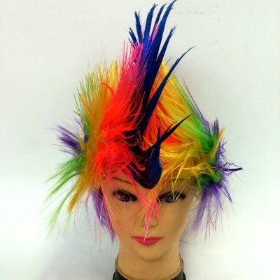 rooster wig party hair happy new year wig hair