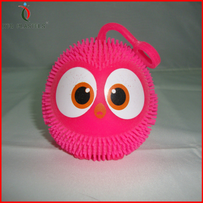 plastic tpr kids toy puffer ball big eye bird six colors