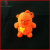 plastic tpr flashing light up kids mini BEAR toy environmental 