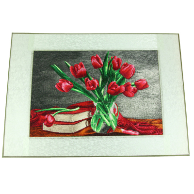 Tulip silk embroidery house decorations