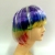 man colorful short bob wig hair