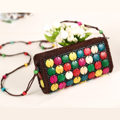 Characteristic wallet aslant phone BaoChun coconut shell package by hand 