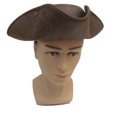Man-made leather pirates hat captain's hat cap