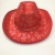 Red merry christmas cowboy hat cap