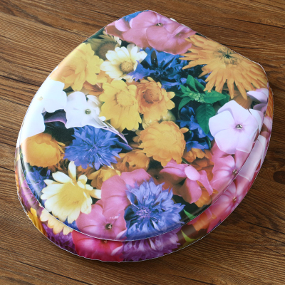 Double-side printing flower series thickened toilet lid A-086