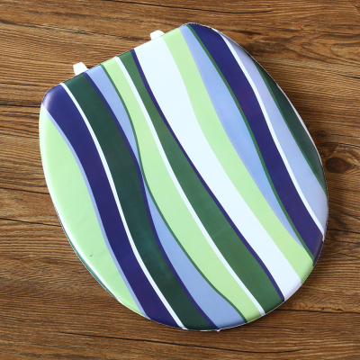 stripe print design toilet lid pedestal pan A-026