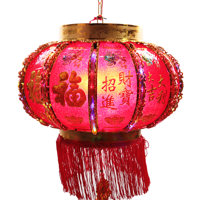 Decorative LED lantern stereoscopic plastic lantern rotated lantern
