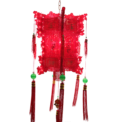 Bright red lanterns Outward turning LED Spring Festival lantern