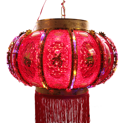 Spring festival plastic rotated lantern LED lantern