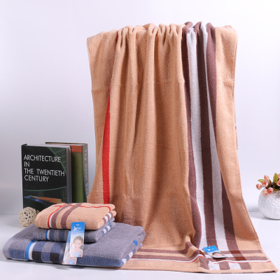 Hot sale JIEYU towel 100% cotton bath towel  stripe beach towel