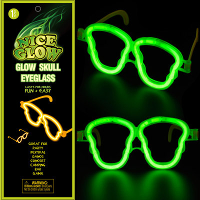 chemcial glow skull l eyeglasses for halloween glow eyeglass for boy 