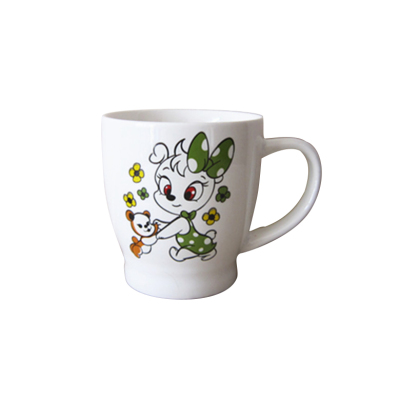 White Ceramic coffee cartoon mug for children gift mug
