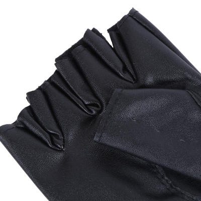 Stage women's fashion PU half-finger gloves