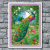 5D diy diamond painting The forest peacock  with part of Diamond Cross Stitch whosle