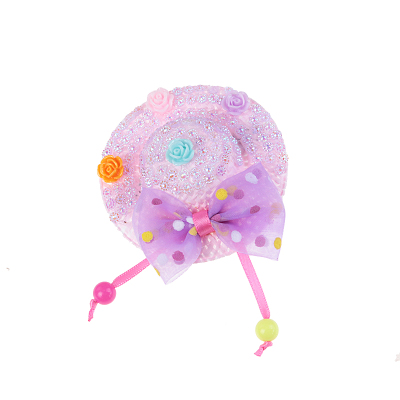 Medium hat shape colorful beads decoration hair clip