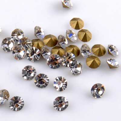SS28A level bottom tip diamond White glass diamond jewelry accessories 
