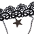 Retro Punk lace five-pointed star pendant necklaces women's short collarbone necklaces