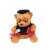 Doctor bear with glasses plush toy