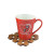 Valentine's day Design Ceramic Mug for 280ml of red color