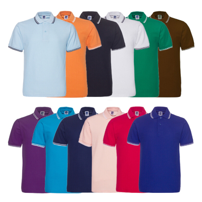 High quality 200 grams of three adult men T-shirt collar guanggu shan wholesale can be printed