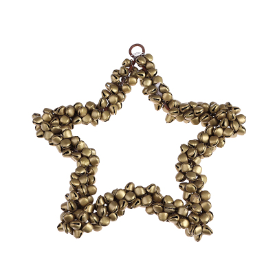 five-pointed star shape small bells bunch Christmas decorative accessories iron accessories