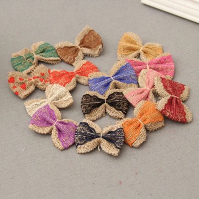 6 cm lace hemp volume Flowers packaging materials Lace butterfly knot