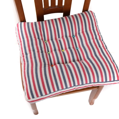 Washed canvas stripe cushion dining chair cushion