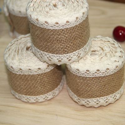 Direct manufacturers the new lace Christmas decorations linen cotton and jute 6 cm