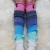 Colorful knitting socks multicolor stitching button wool Legs sets of women 's boots sets warm feet