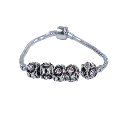 Pandora DIY ornaments accessory alloy rhinestone-studded big hole beads