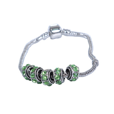 DIY ornaments accessory Pandora bracelets beads stainless steel rhinestone-studded beads