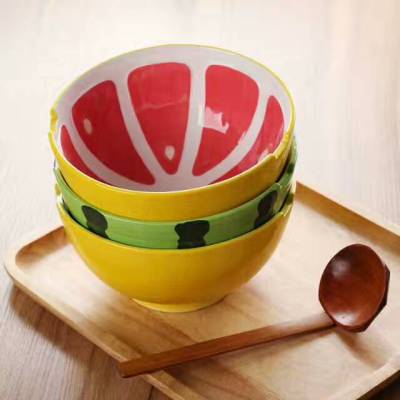 Guotong ceramicNew hand-painted fruit bowl ceramic bowl