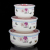 guotong ceramicThe 2017 new type A full flower preservation bowl three-piece set