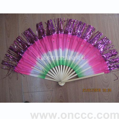 Purple Silk Edge Pink Dance Fan Wholesale