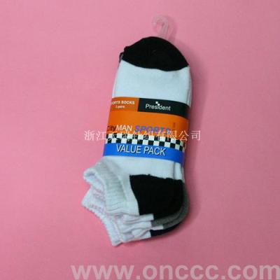 White black fashion cotton socks boat socks towel socks