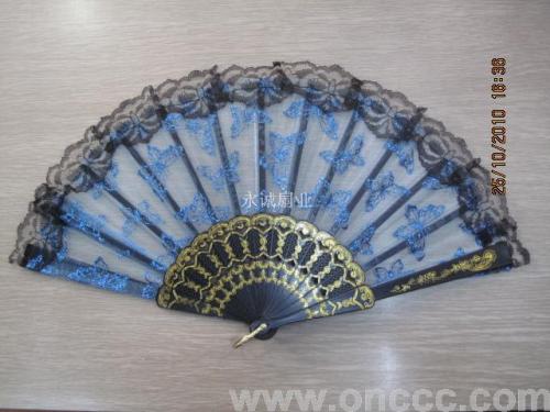 9-Inch Single Layer Lace Plastic Fan