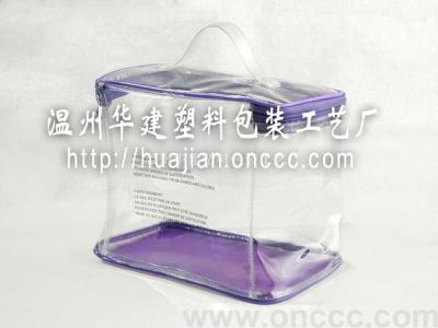 Clear PVC cosmetic bag, Transparent PVC cosmetic bag, PVC handbag.