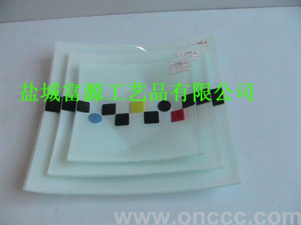 6385热熔彩贴片玻璃果盘