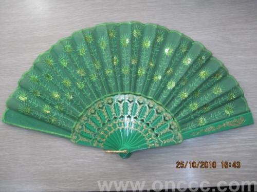 sequined embroidery craft fan