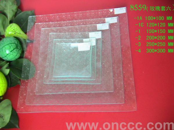 8559压花玻璃果盘