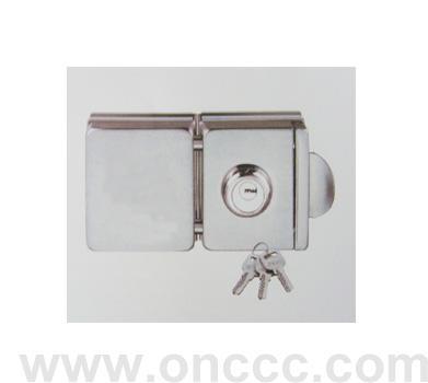 Dual-gate square right open glass door lock