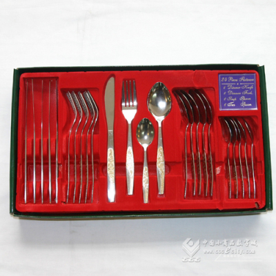 Gold-plated 24PC cutlery