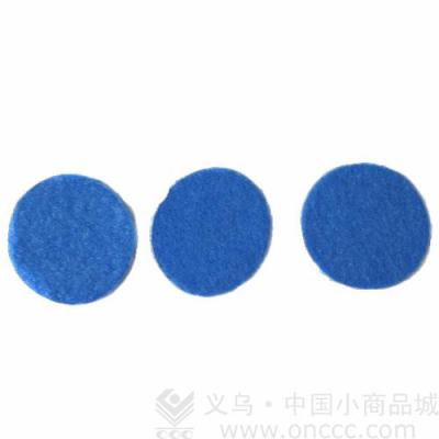 Blue circles of felt cloth pressed flower piece 512