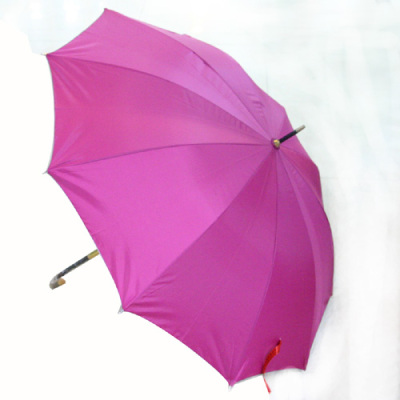 Long pink parasol 10 open
