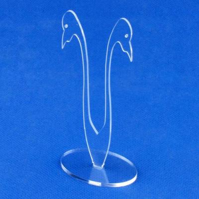 Set of three transparent acrylic 6 holes earring display stand earrings holder TVB-275LT