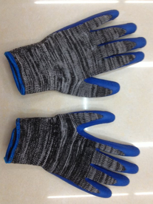 Cotton thread with rubber labor gloves
