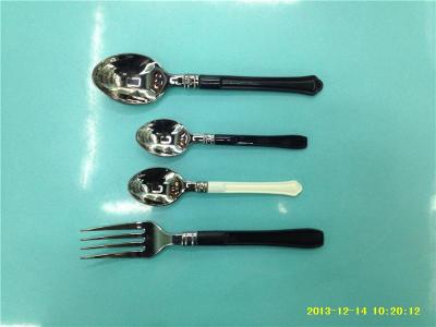 Disposable Plated Fork and Spoon with Handle