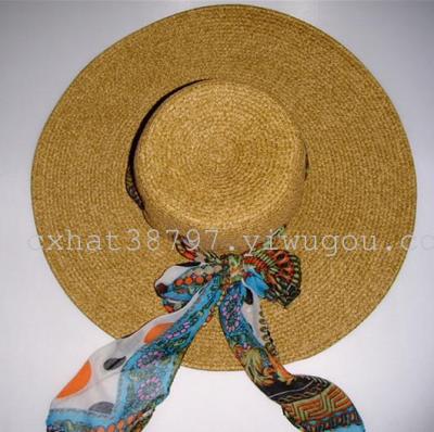 201,301,045 yellow color silk ribbon bow Hat