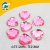 Imitation peach heart shell shell up and down the hole Korean fashion necklace drill shoes single accessories