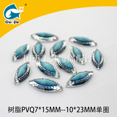 Resin two-color horse eye drill diy resin jewelry accessories pendant